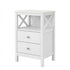 Levede Bedside Table Nightstand Side End Table 2 Drawers Storage Bedroom Cabinet-2050056781207572480