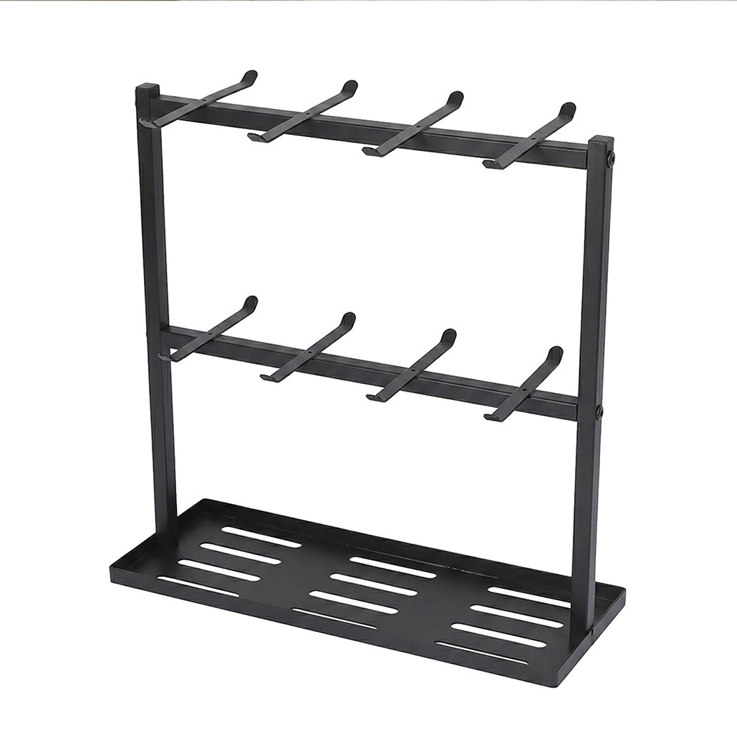 Levede Mug Rack 2 Tier 16 Hook Metal Coffee Cup Holder Stand Organizer Kitchen-2072893556690915328