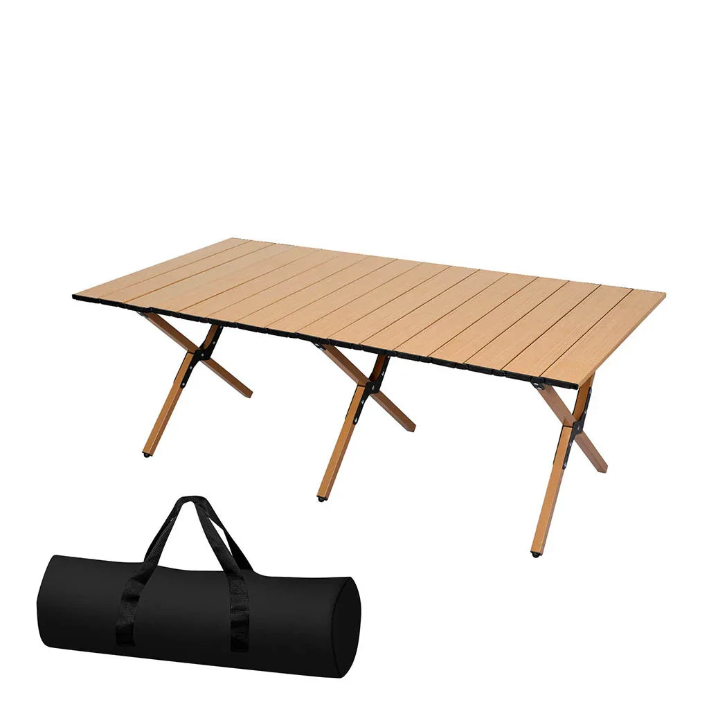 Levede Folding Camping Table Foldable Oak-2018816834840694784