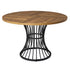 Levede Dining Table 120cm Round Dining Table 30mm MDF Retro Brown-2100034939201392640
