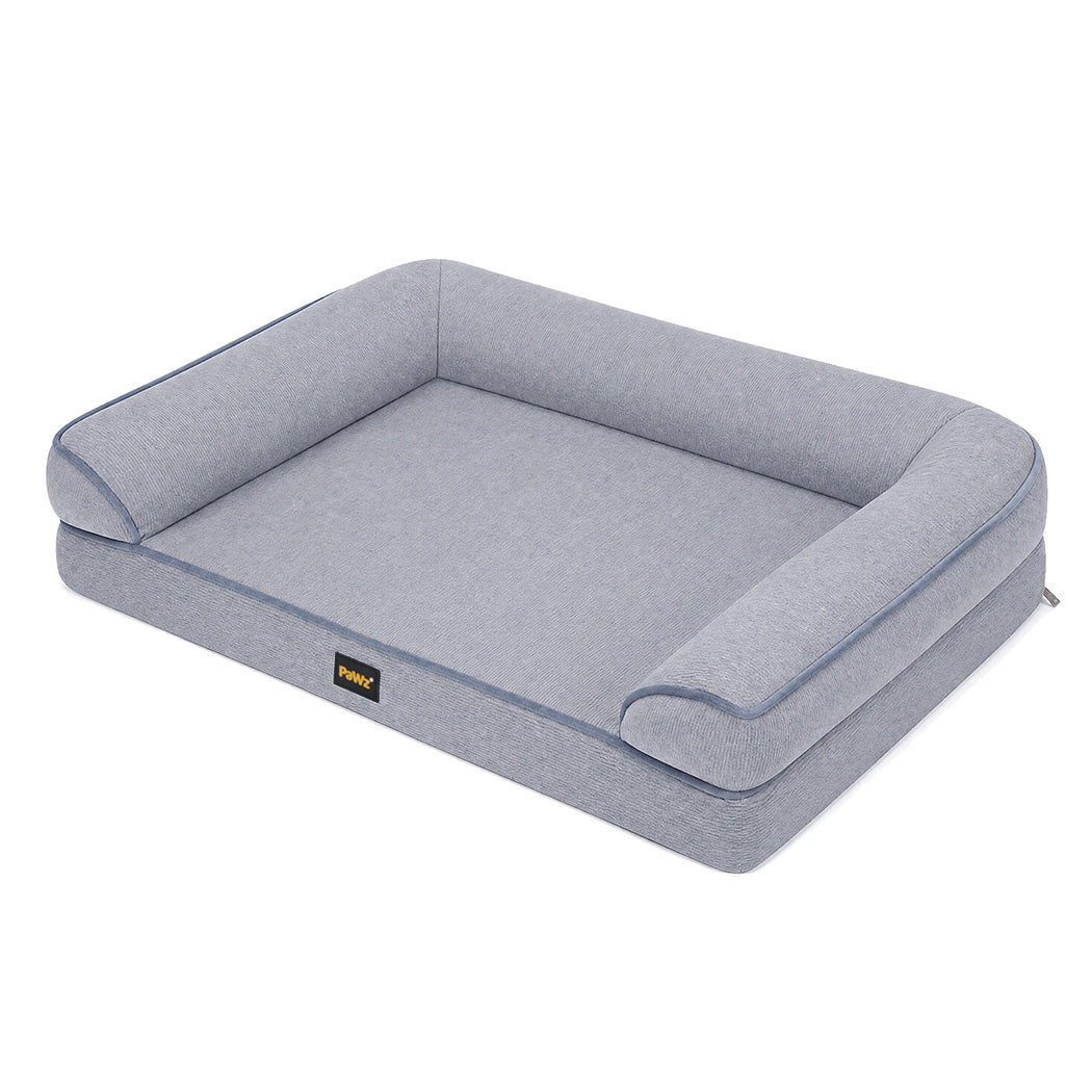 Pawz Cooling Orthopedic Dog Bed Waterproof Lining Washable Memory Foam Grey S-2072893573497491456