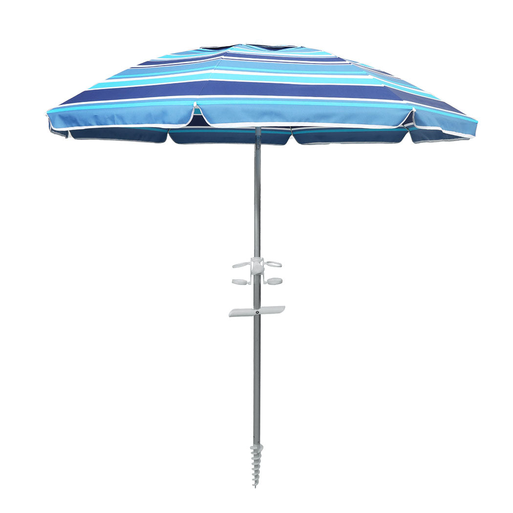 Mountview 2M Outdoor Beach Umbrellas Sand Blue