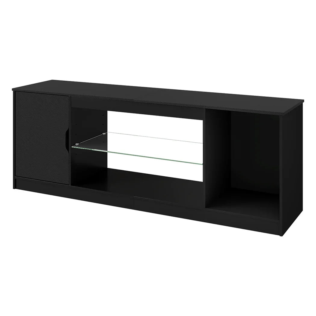Levede TV Stand Storage with LED 140cm Black-2050056754112368640