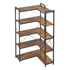 Levede Corner Bookshelf 5 Tier Bookcase L Shape Storage Shelf Display Rack Brown-2072893553419358208