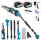 Traderight Mini Chainsaw Pole Saw Brushless 700W 2.49m Adjustable Head Blue-2109799594869854209