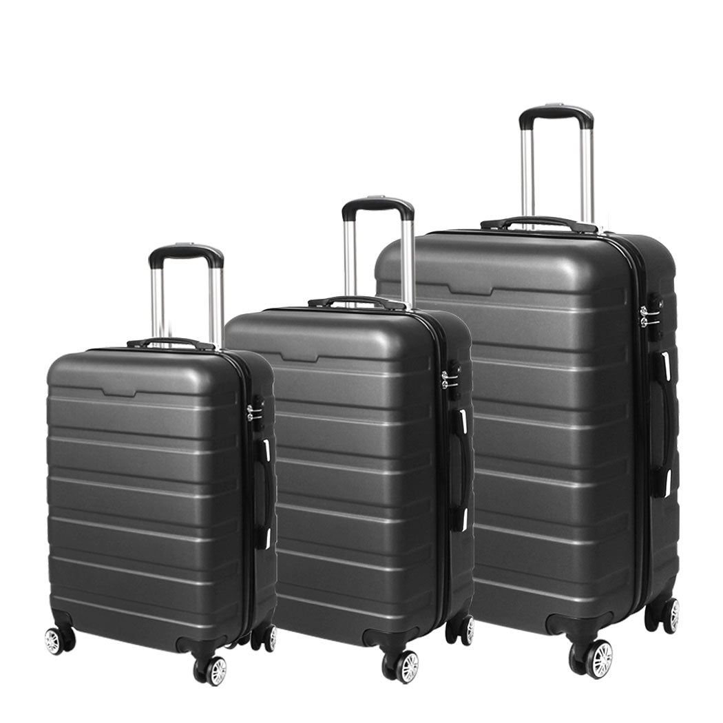 Slimbridge 3PC Luggage sets Suitcase Dark Grey-1864184367807598592