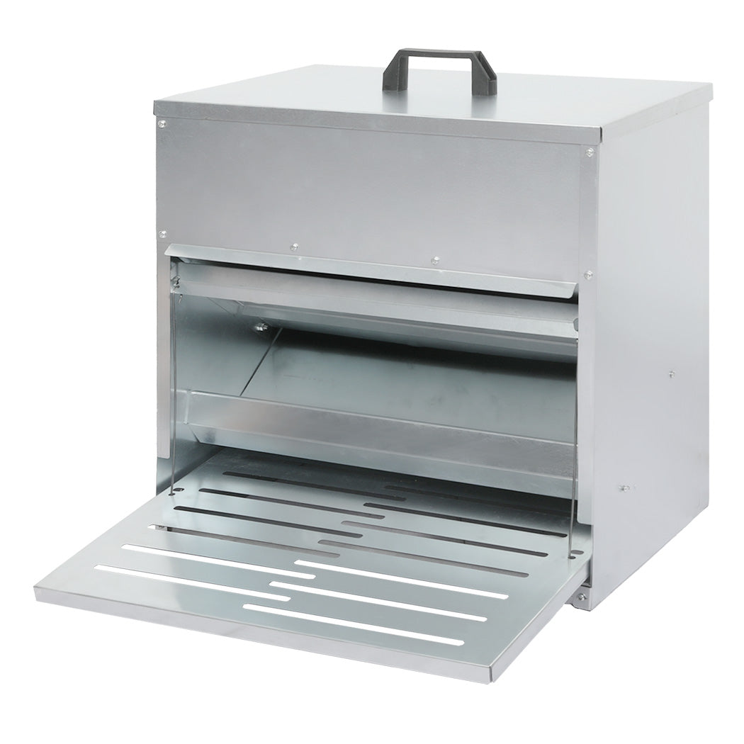 PaWz 10KG Auto Chicken Feeder Dispenser Galvanised Steel-2006732904771751936
