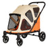 PaWz Dog Stroller Pet Pram Foldable Mesh Ventilated Seat Safety Leash Orange-2100034992506802176