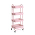 Levede 4 Tiers Kitchen Trolley Cart Pink-2018816727307128832