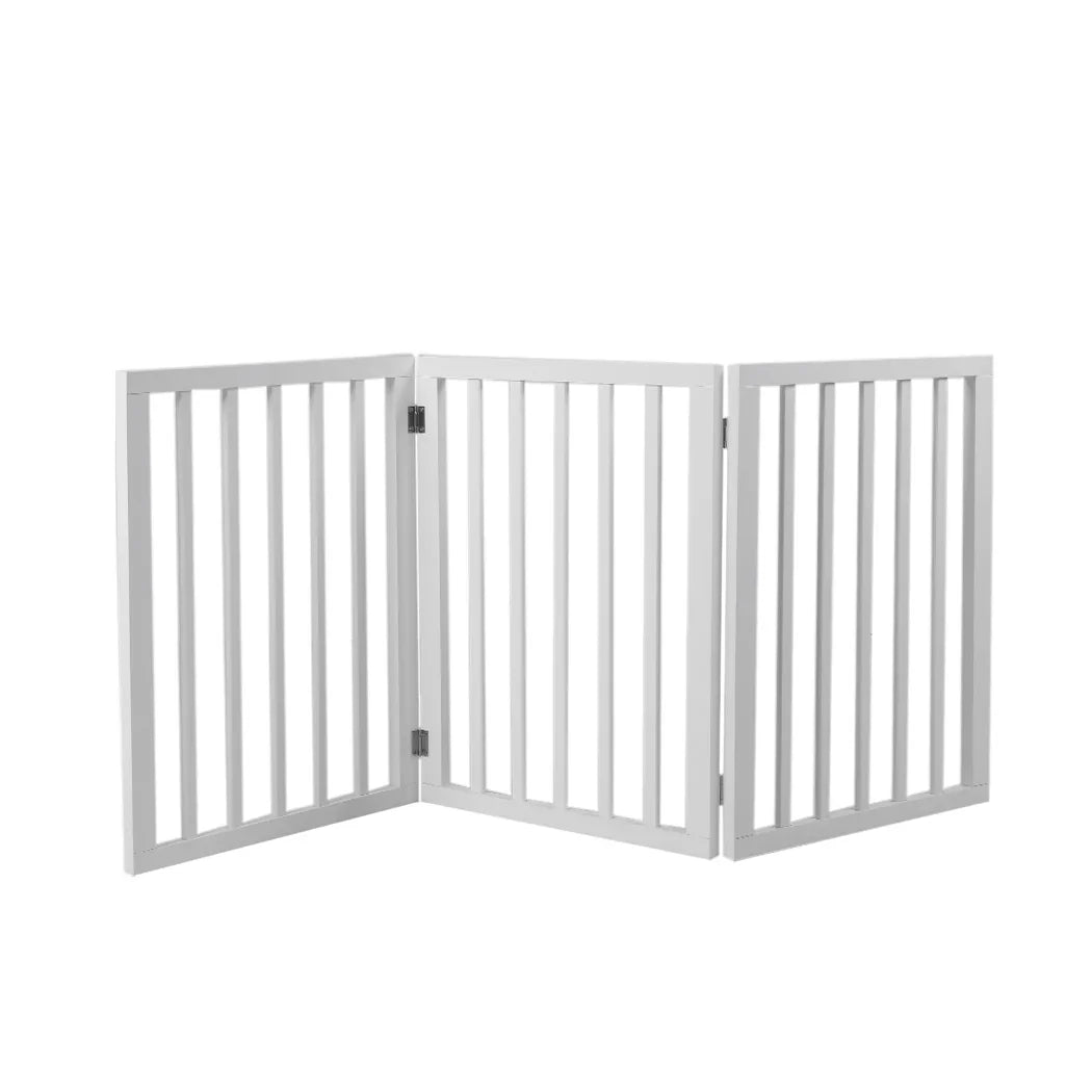 Wooden Pet Gate Dog Fence Retractable White 2000x 3MM-2018816780570595328