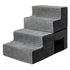 Pawz 4 Steps Pet Stairs Dog Ramp High Density Foam Grey-1973193605396959232