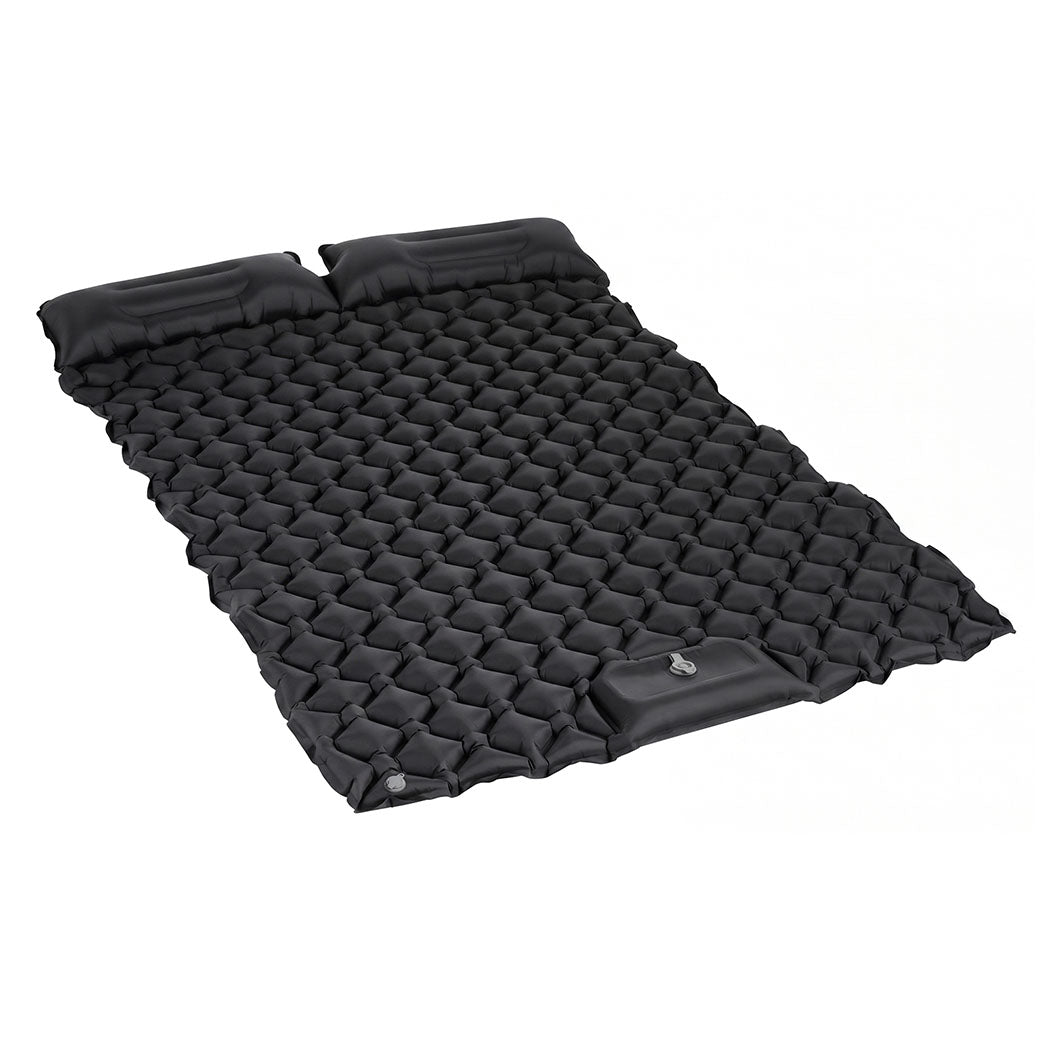 DreamZ Camping Mattress Sleeping Pad Inflation 40D Nylon TPU Camping Black-2100034976325177344