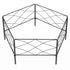 Lambu Garden Fence Panel 5 Pc Q195 Steel Rust Proof Border for Flower Beds Black-2109799601236807681