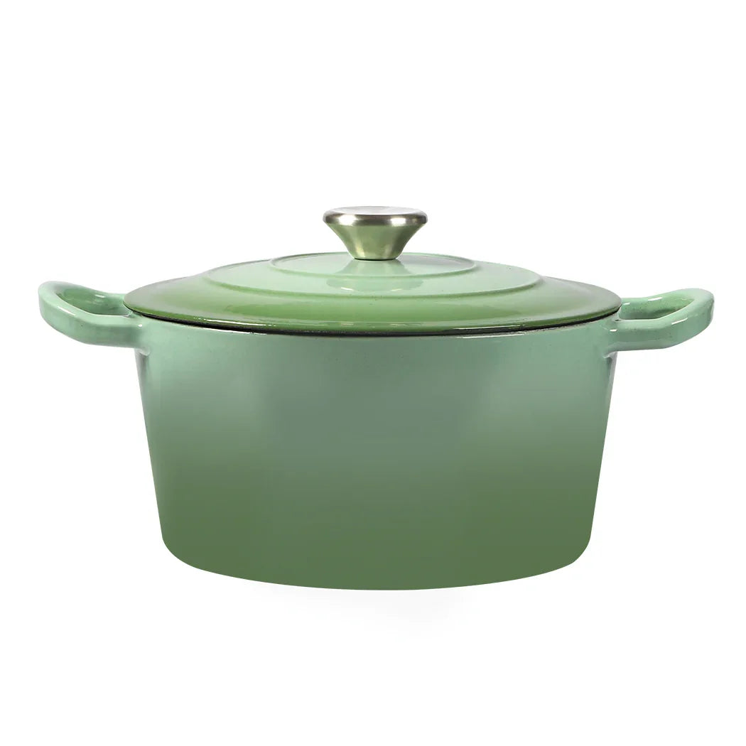TOQUE 4L Enamel Dutch Oven Pot in Green Colour-2018816783506608128