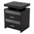 Levede Smart Bedside Table Charging Station Motion Sensor Modern Nightstand-2050056780108664832