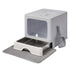 PaWz Cat Litter Box Stainless Steel Enclosed Drawer Odor Control Foldable Grey-2100034991202373632
