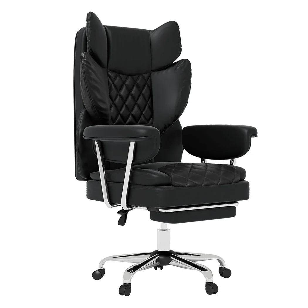 Levede Gaming Office Chair High Back PU Leather Black-2050056900988506112