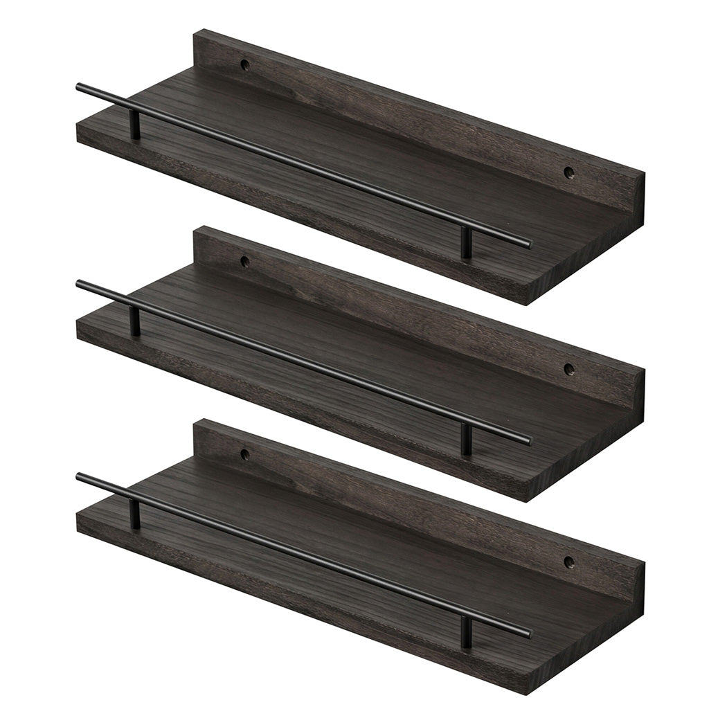 Levede Floating Wall Shelves  3 Pcs Wall Mounted Storage Display Rack Bedroom-2050059023952252928