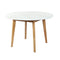 Levede Dining Table Round Rubberwood Base 120cm White 120 CM-1864183292119617536