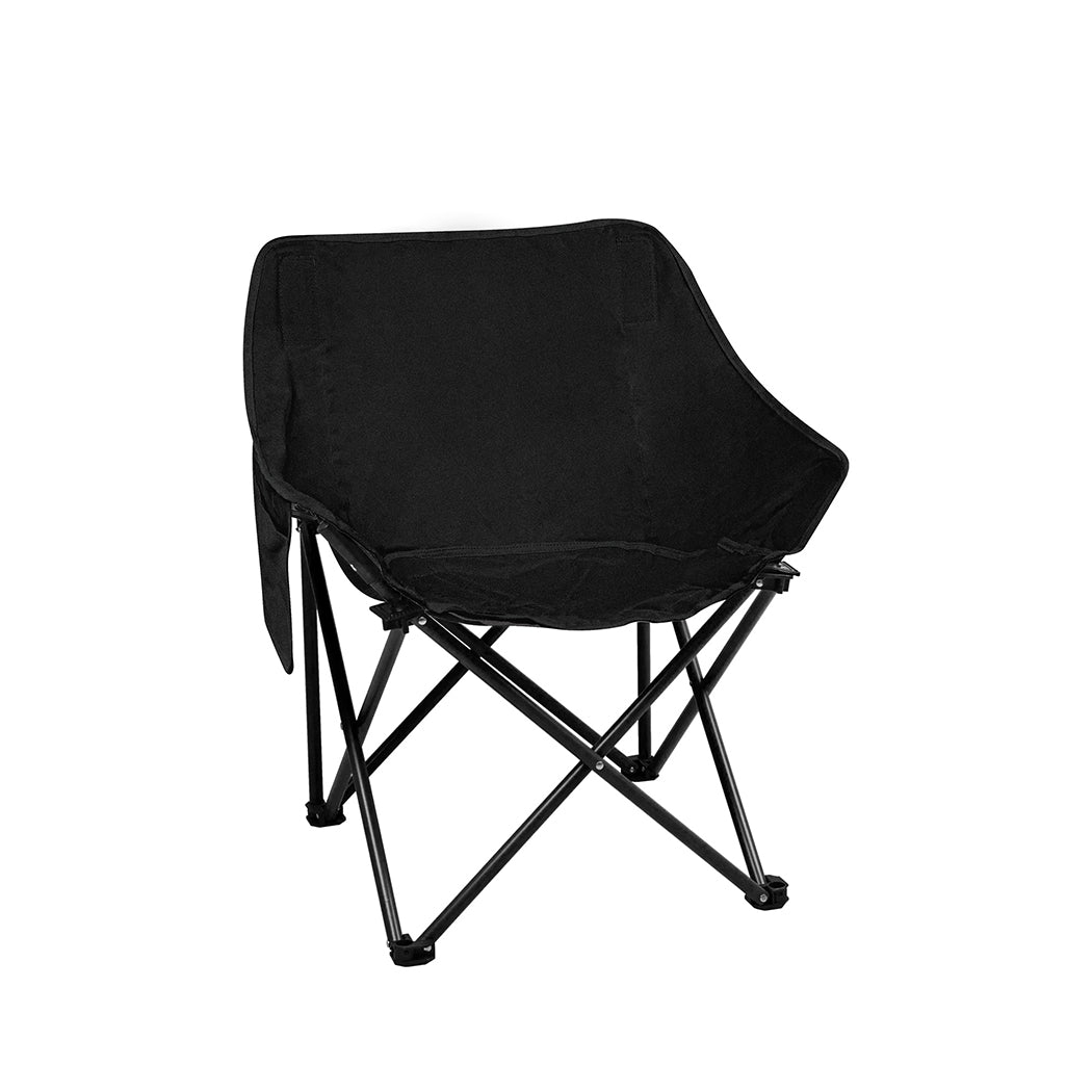 Levede Folding Camping Moon Chair Lightweight Black-1864184458459090944