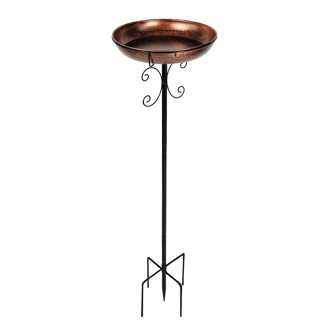 Toque Bird Bath Feeder Outdoor Garden Freestanding Metal Weather Resistant 100cm-2061251870604791808