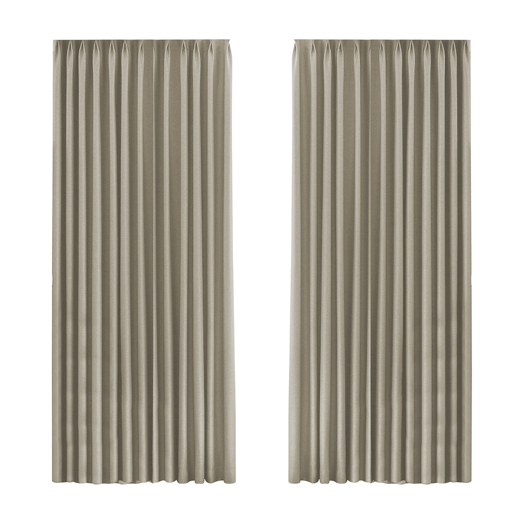 Marlow 2XBlockout Curtains Chenille 180x250 Coffee CD1016-180x250-DG-2065254607461945344