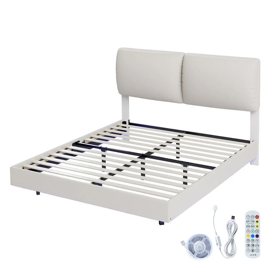 Levede Queen Floating Bed Frame-2029387198083764224