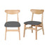 Levede 2xDining Chairs Kitchen Chair Nature Clear 2Pack-1910113288486785024