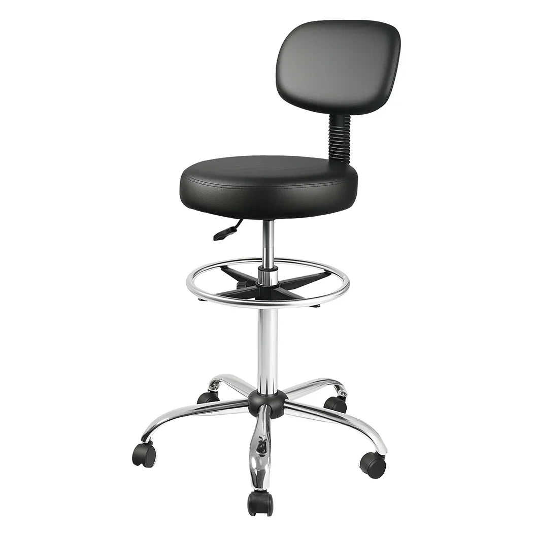 Levede Swivel Office Chair Ergonomic Stool Height Adjustable Footrest Backrest-2050056760940695552