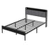 Levede Double Bed Frame Steel Base with Headboard Grey-2006732772936388608