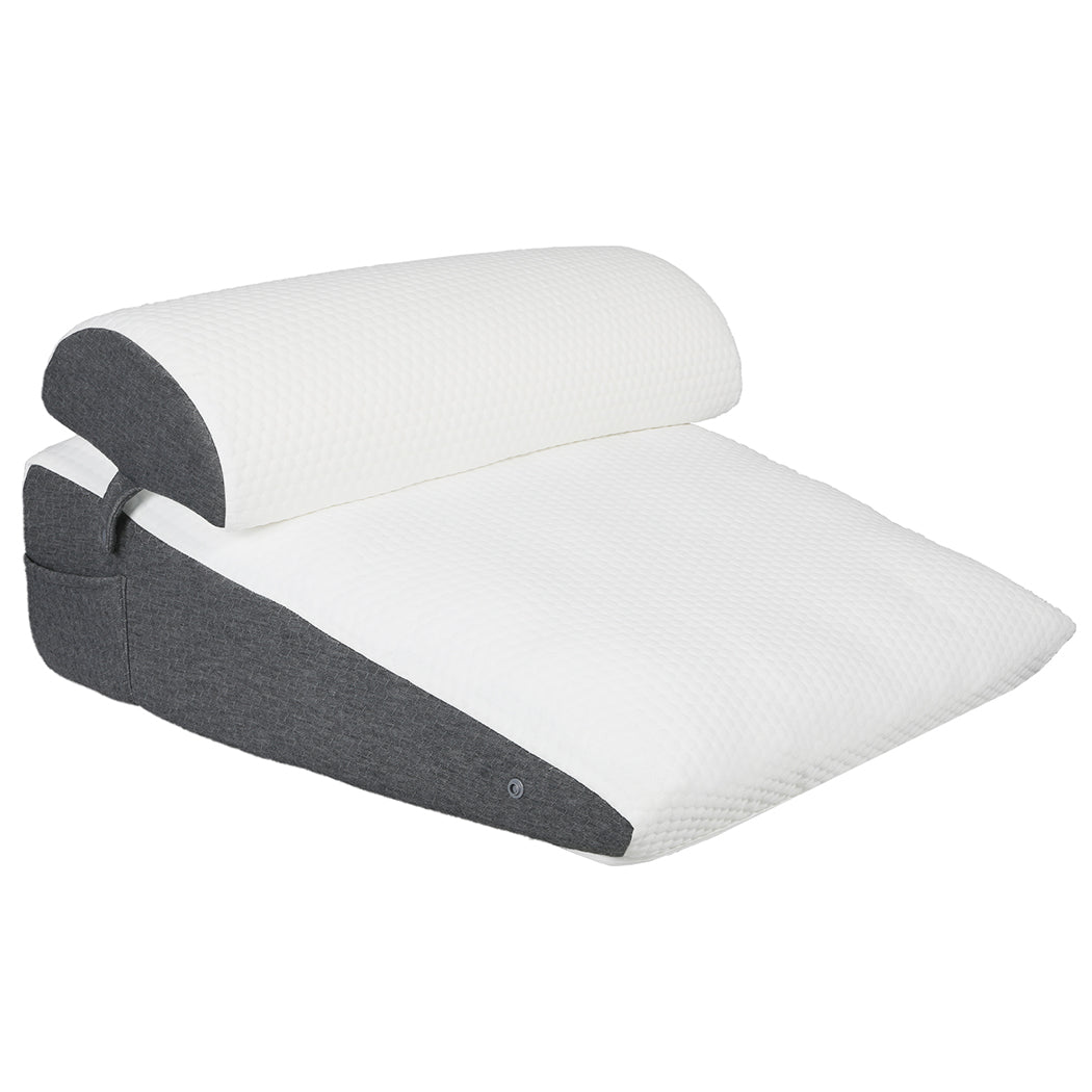 Dreamz Memory Foam Wedge Pillow Bed Back Neck Support Leg Raiser Cushion-2050056765076279296