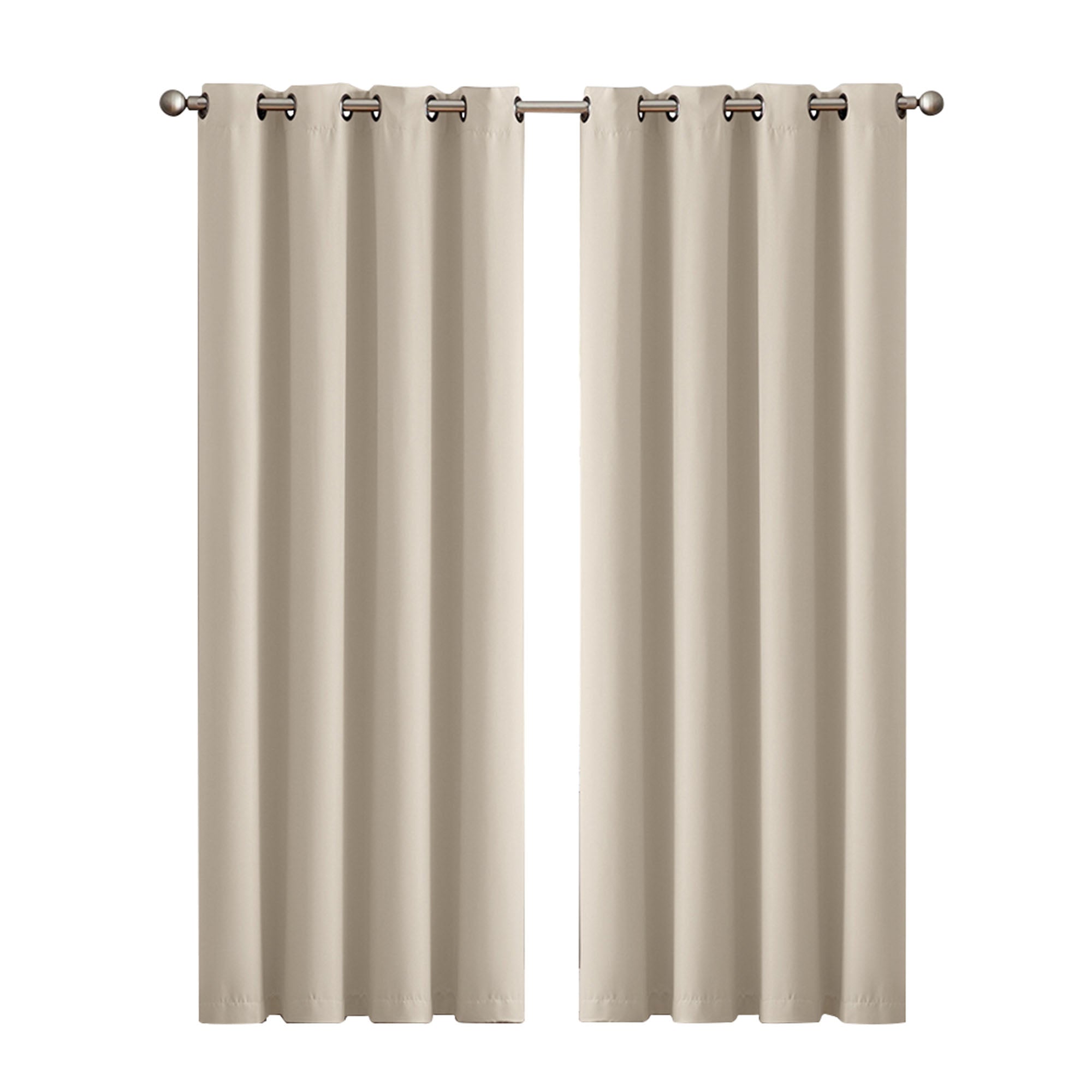 2x Blockout Curtains Panels 3 Layers Beige-1942353377186942976