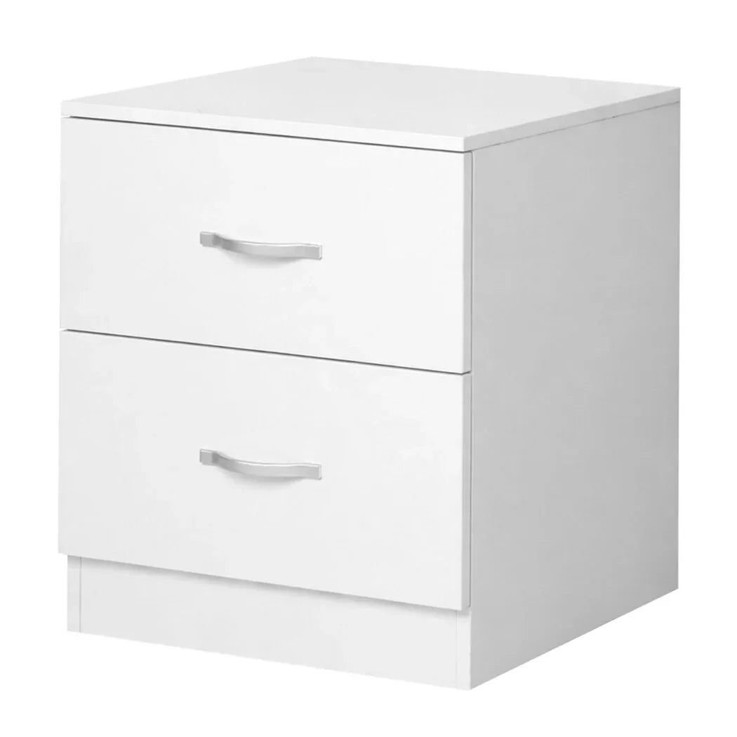 Levede Bedside Table Side Table 2 Drawers Storage Nightstand Bedroom Cabinet-2050056780662312960