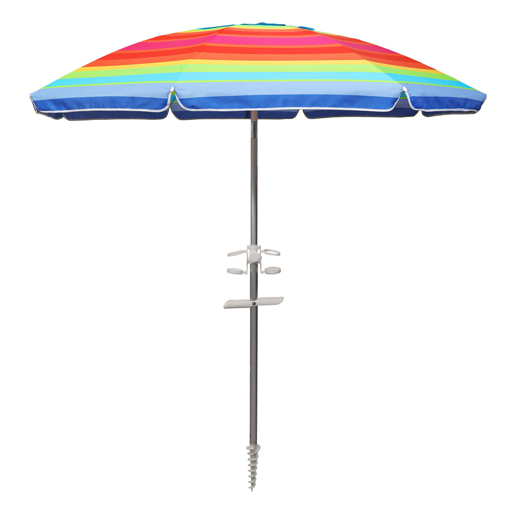 Mountview 2.2M Outdoor Beach Umbrellas Sand Colorful-1910112265114357760