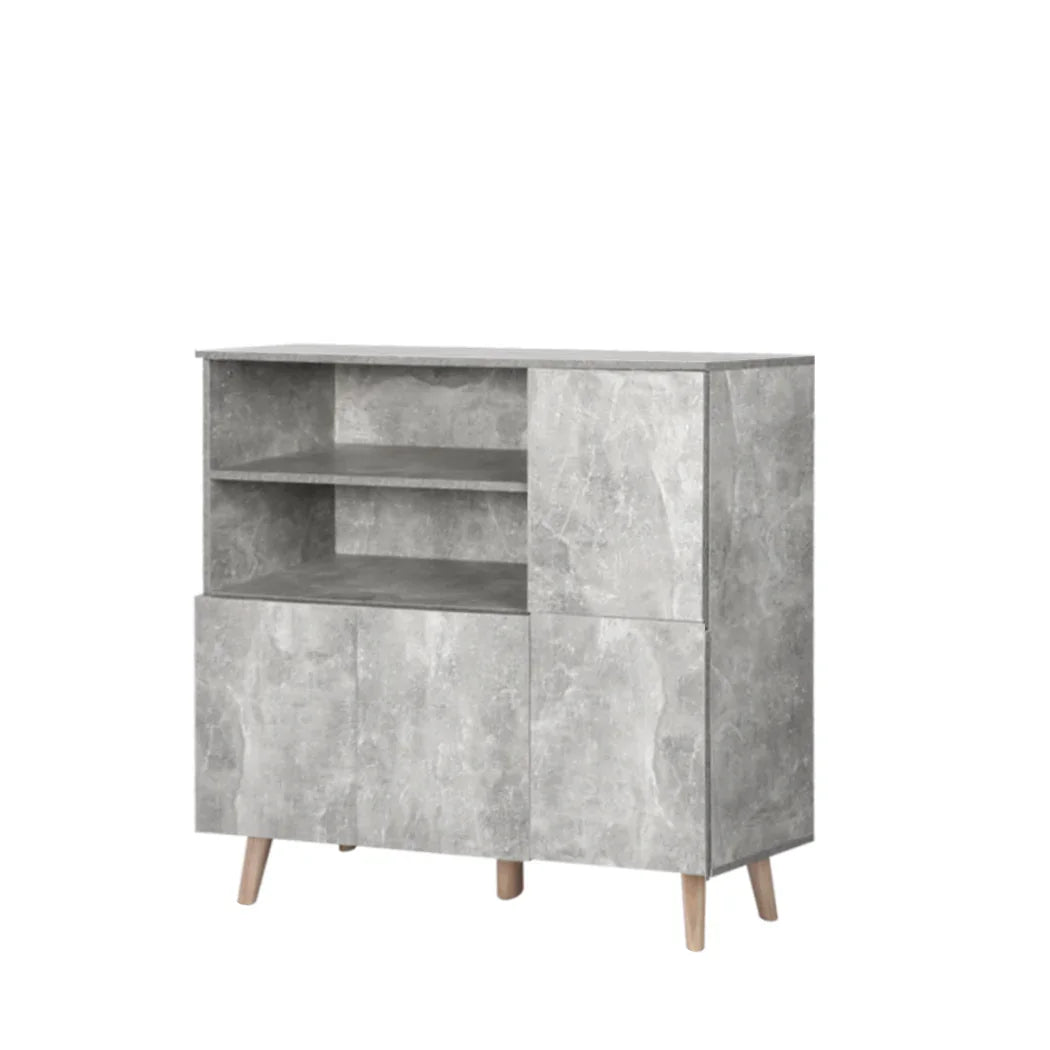 Levede Buffet Sideboard Storage Cabinet Grey-2006733265267986432