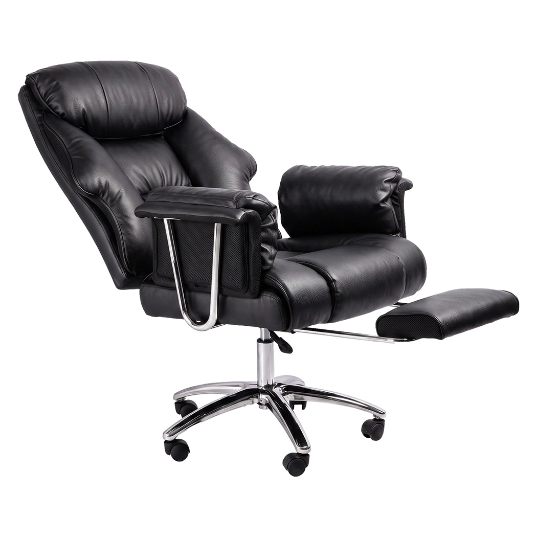 Levede Gaming Chair Ergonomic With Footrest 150°Recline for Home Office Black-2100034983728123904