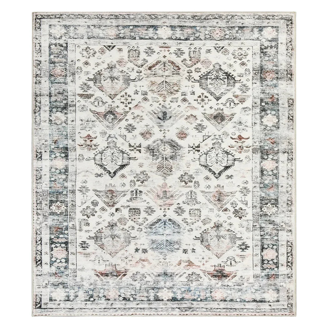 Marlow  Floor Rug Vintage Short Pile Washable Carpet Soft Plush Non Slip 200x230-2018816829916581888