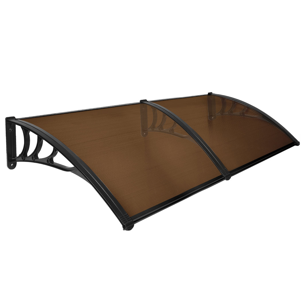 Mountview Window Door Awning Outdoor 1M X 2.4M Brown 1x2.4M-1886651038455435264