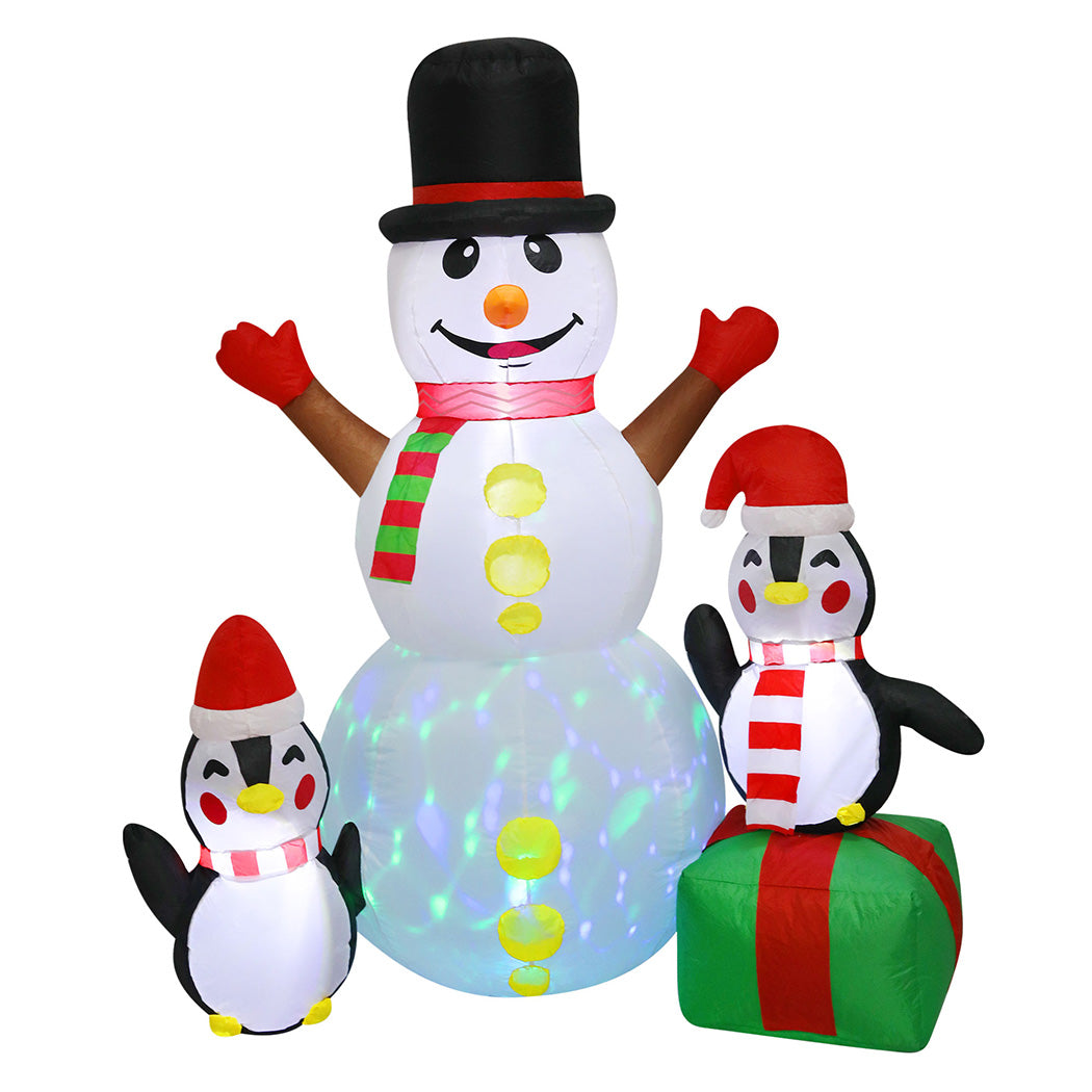 Santaco 1.8M Inflatable Christmas Snowman LED Lights-2065254640492089344