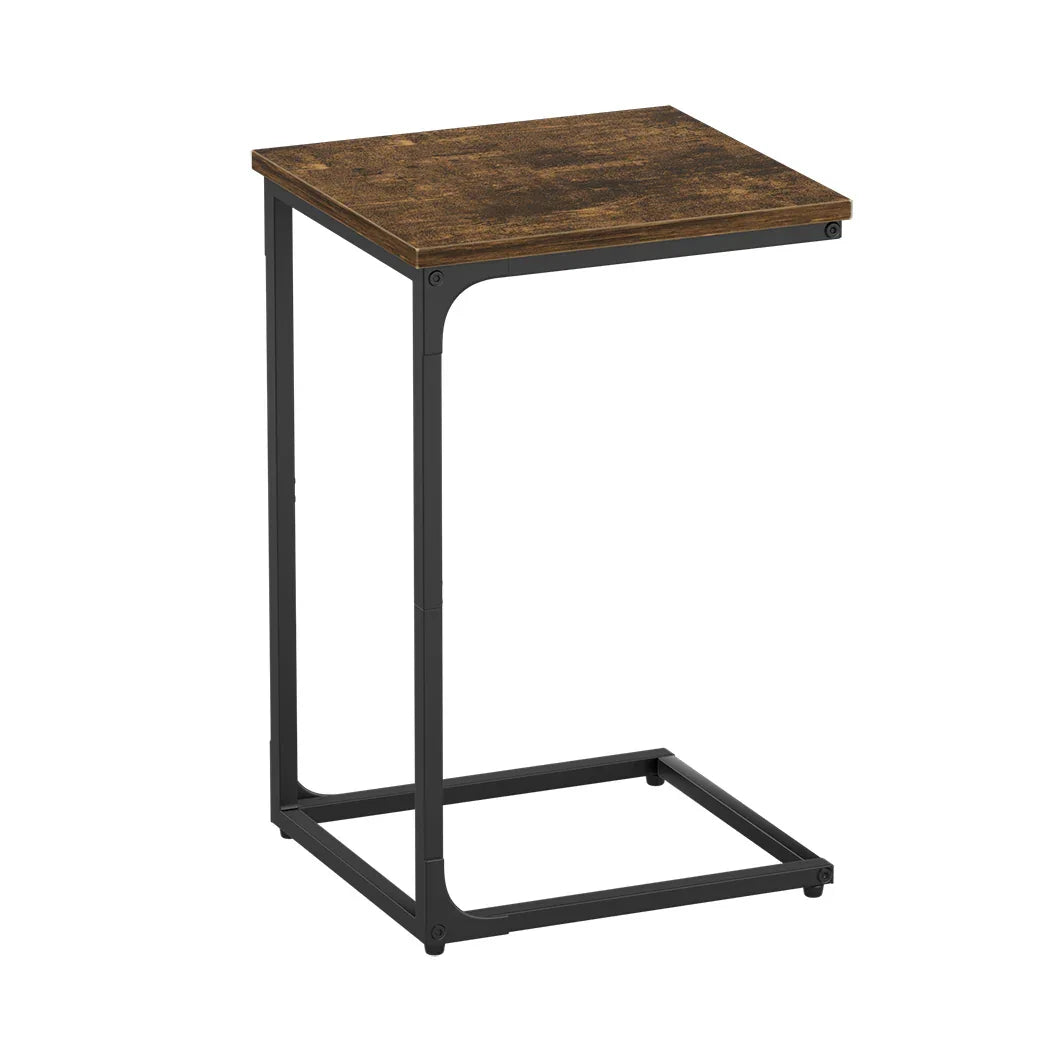 Levede C-shaped End Table Side Sofa Coffee Wood Overbed Laptop Table Industrial-2018816742867996672