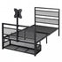 Levede Gaming Bed Frame Rotating TV Mount Storage Metal Single Bed 32in Bedroom-2072893552848932864