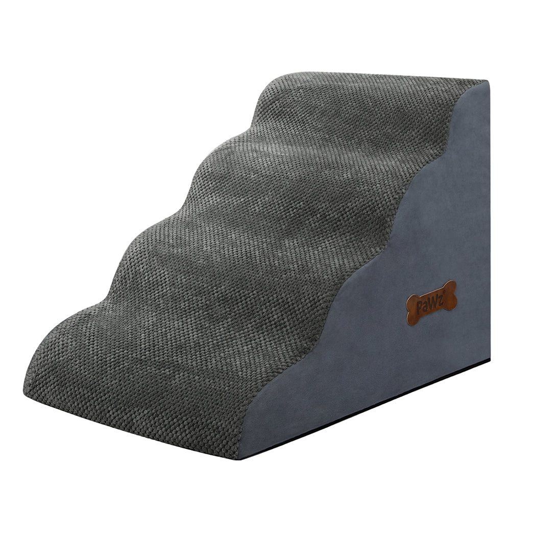 Pawz 4 Steps Pet Stairs Dog Ramp High Density Foam Grey-1919278361717379072