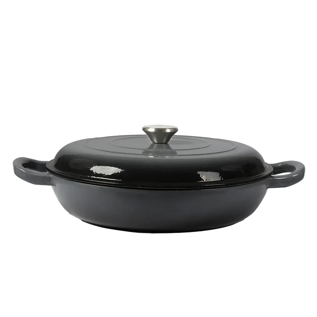 3.5L Enamel Dutch Oven Pan in Black Colour-2018816805572841472