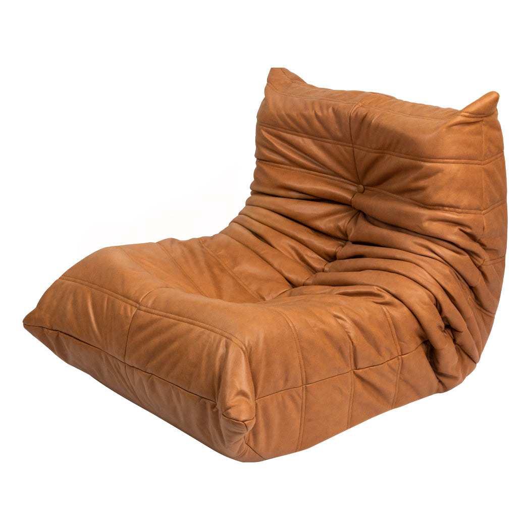 Levede Floor Chair Caterpillar Sofa Brown