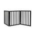 PaWz 3 Panels Wooden Pet Gate Dog Fence Black 139CM-2006732963022245888