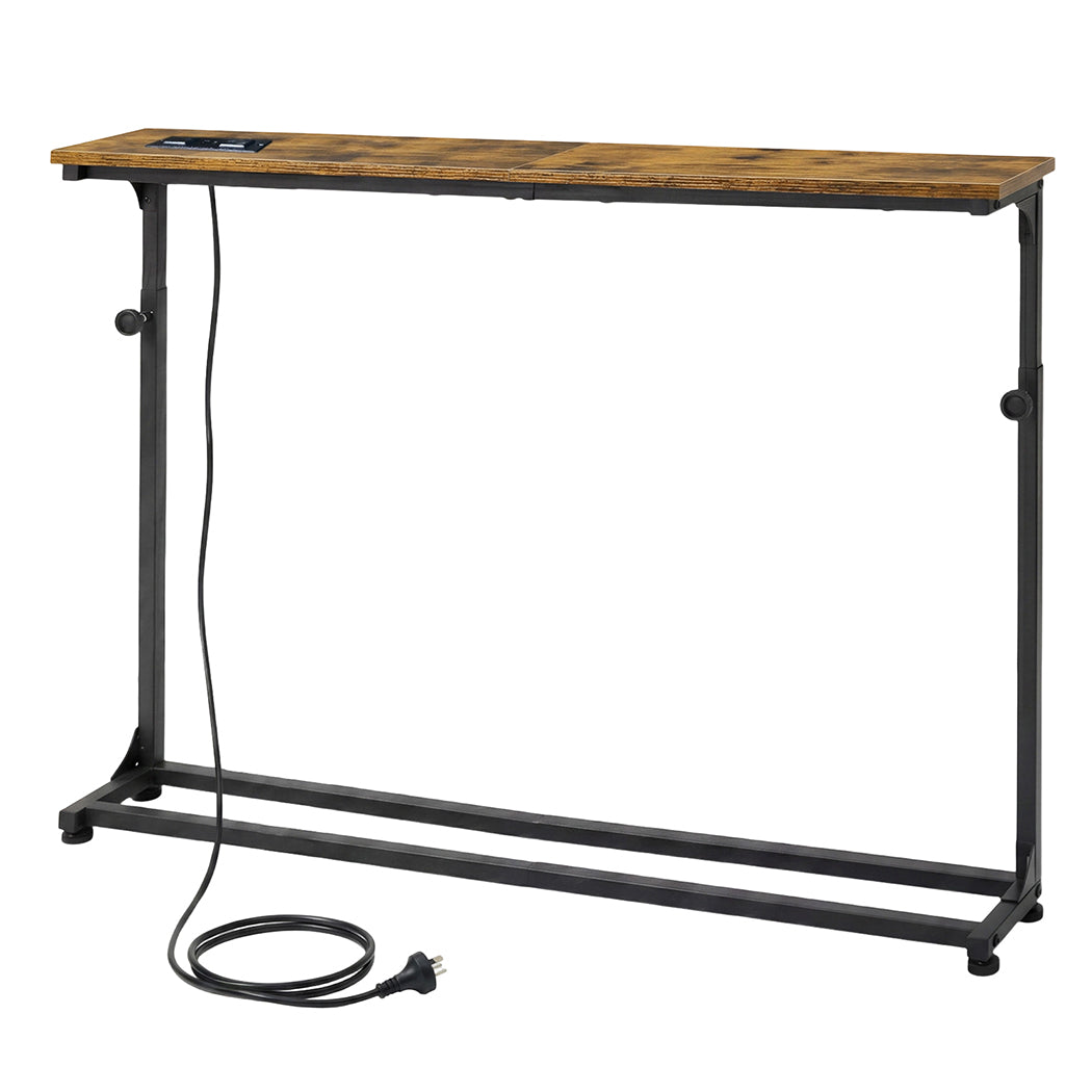 Levede Narrow Sofa Table Power Ports Behind Console Side Adjustable Living Room-2050059017300086784