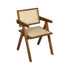Levede 1x Walnut Wicker Armchair Dining Chair-1910113298267901952