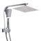 High Pressure Shower Head Set Rain Square Silver-2006733185240666112