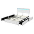 Levede Double Bed Frame RGB LED PU 4 Drawer USB-1894516726821949440