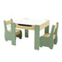 Levede Kids Table and Chairs Set 3-in-1 Chalkboard Storage Learning Dining Desk-2050056790908997632